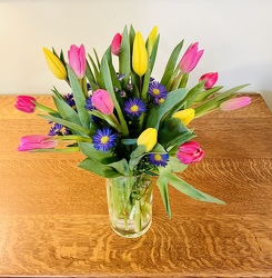 Vase of Tulips from Downeast Flowers in Sanford and Kennebunk, ME